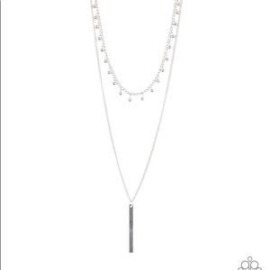 Silver Paparazzi Necklace and earrings